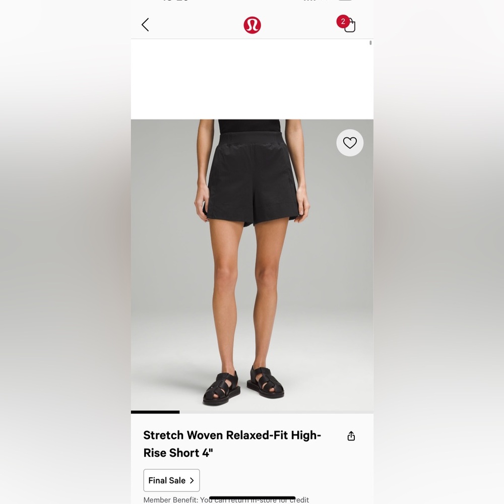 Stretch woven relax fit lululemon short